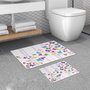 Mijölnir 510622 Juego de Alfombrillas de Baño de Lujo, 100% Poliéster, Suaves, Antideslizantes, Antibacterianas, Fácil Limpieza. Tamaños: 50x60cm y 60x100cm